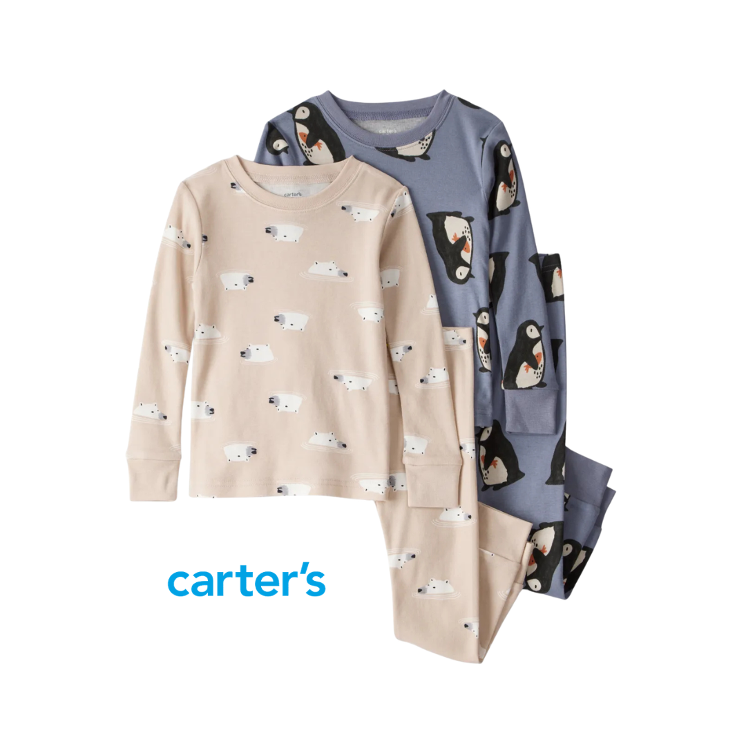 Set de 2 Pijamas de Pingüinos