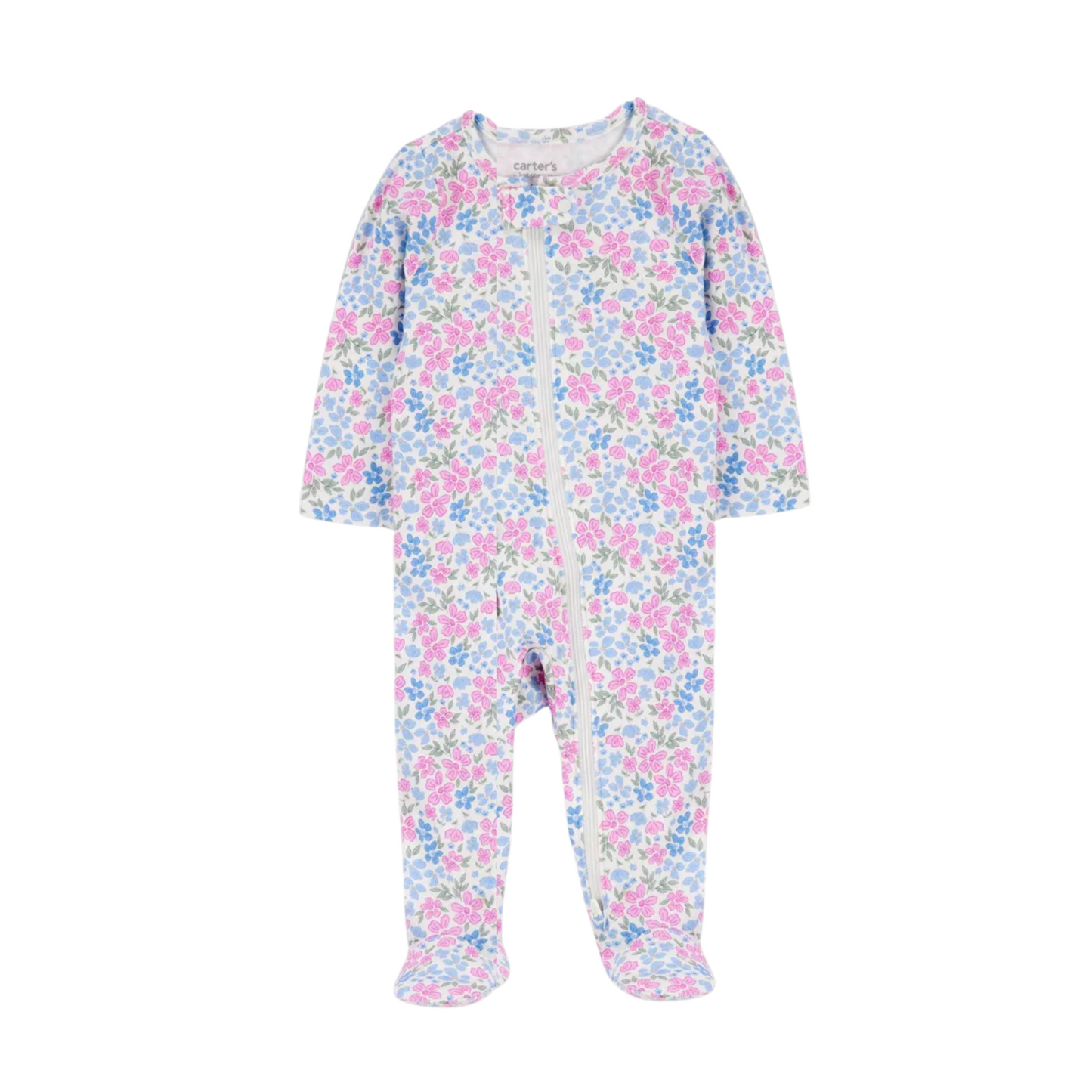 Pijama Floral Azul/Rosada