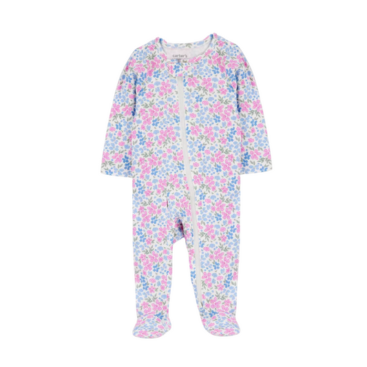 Pijama Floral Azul/Rosada