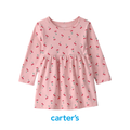 Vestido Rosado Manga Larga de Cerezas
