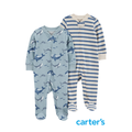 Set de 2 Pijamas Ballenas y Rayas