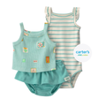 Conjunto de 3 Piezas Turquesa