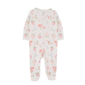 Pijama Blanca de Flores Azules/Rojas/Rosadas*