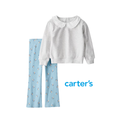Conjunto de Sweater Gris y Legging Azul
