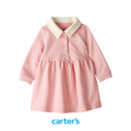 Vestido Rosado Manga Larga Tipo Polo