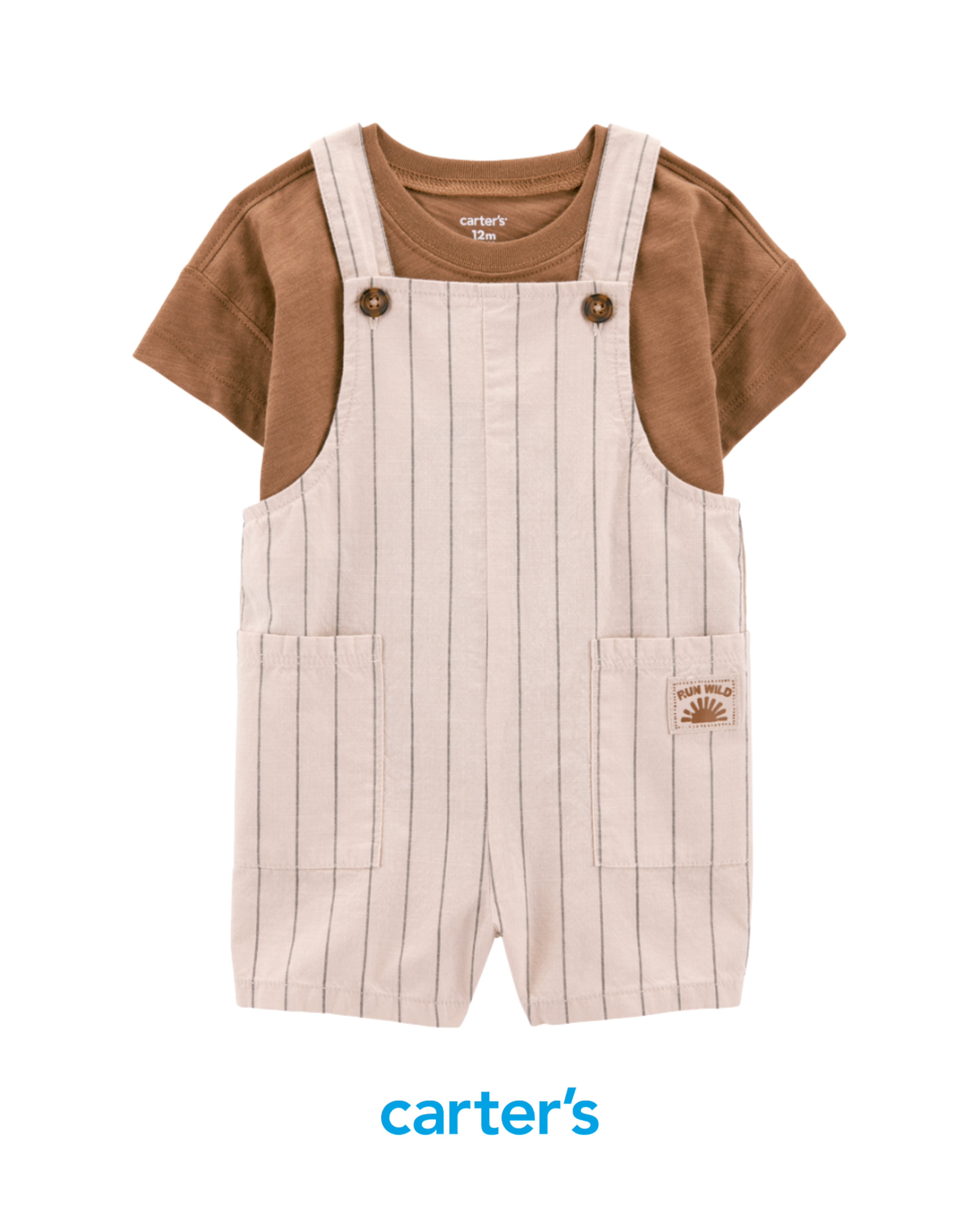 Braga Marrón de Rayas Verticales