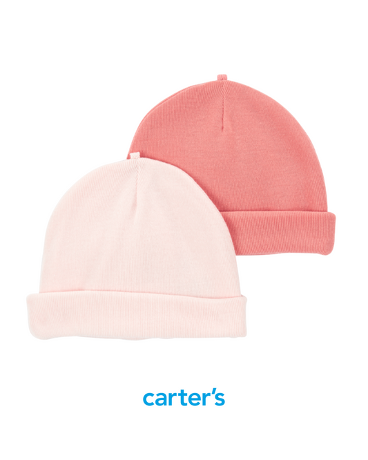 Set de Dos Gorritos Rosados