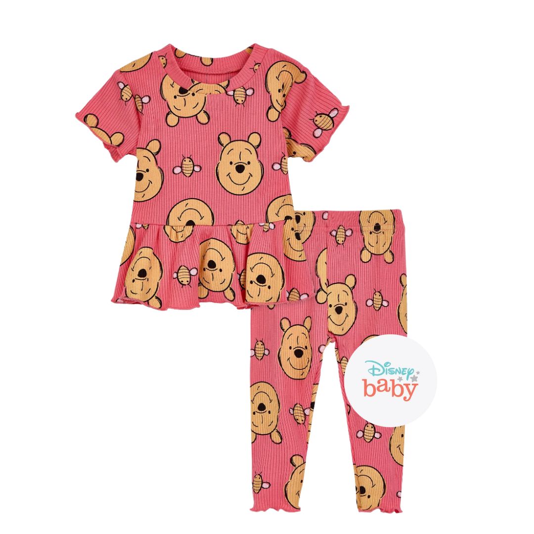 Conjunto Coral de Winnie Pooh