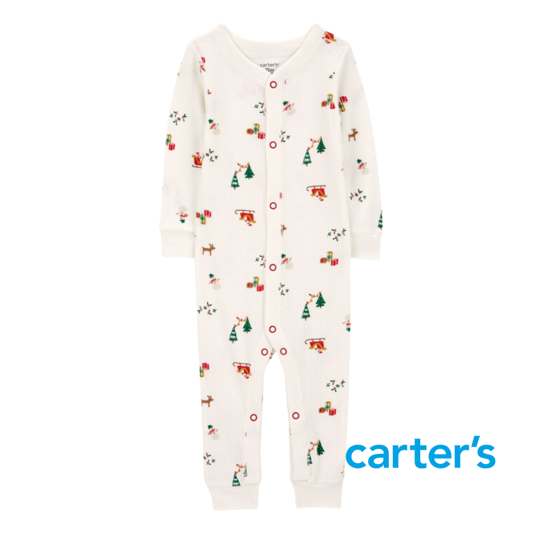 Pijama Color Crema Navideña