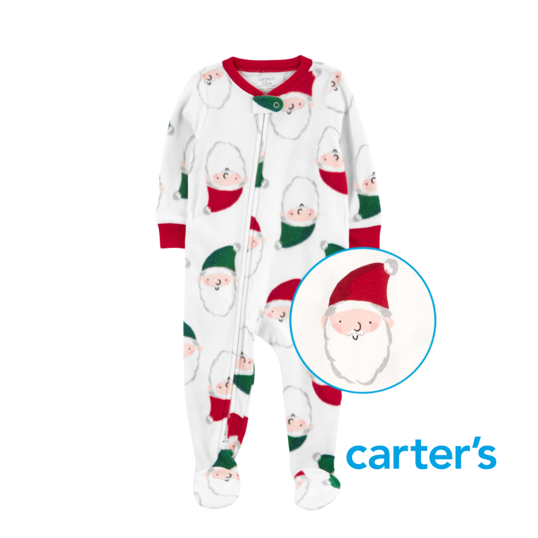 Pijama Blanca Afelpada de Santas