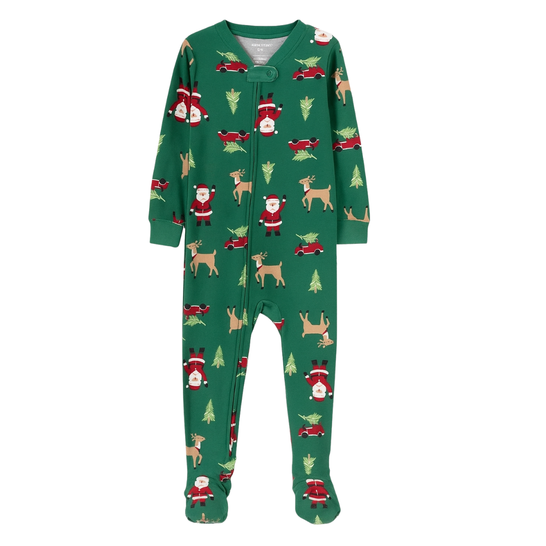 Pijama Verde de Navidad (Santa/Reno/Arbolito)