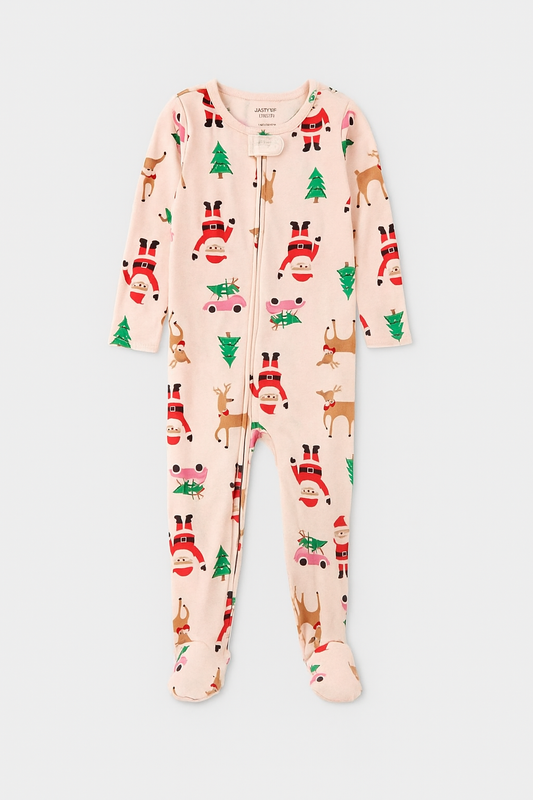 Pijama Rosada de Navidad (Santa/Reno/Arbolito)