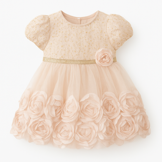 Vestido de Rosas en Relieve