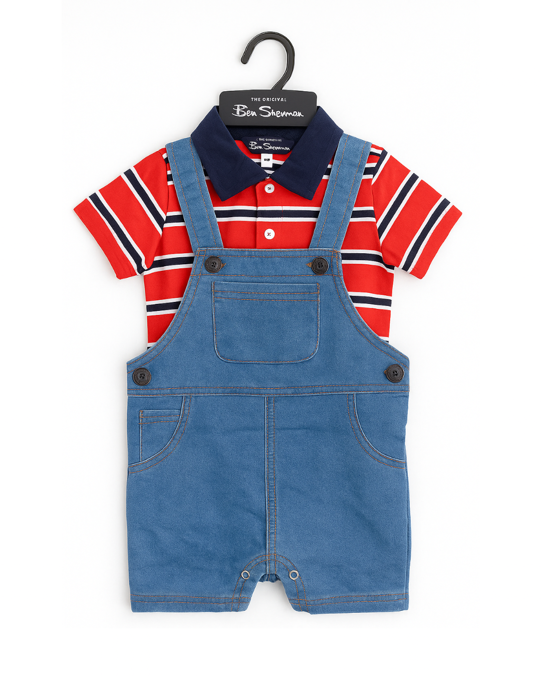 Braga de Jean con Chemise Roja de Rayas