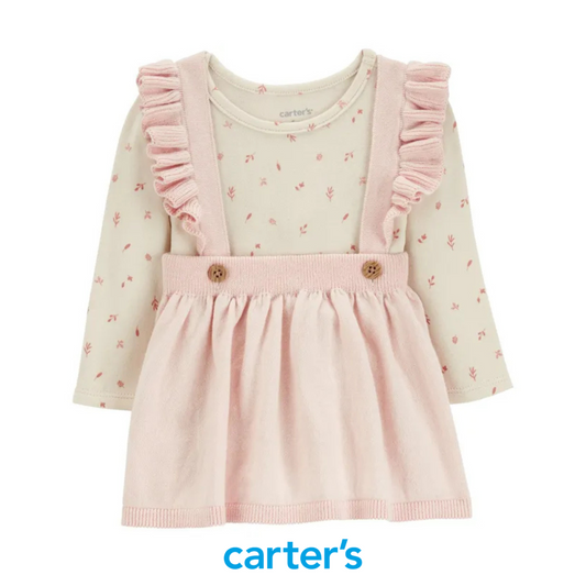 Jumper Rosado Tejido con Body Manga Larga