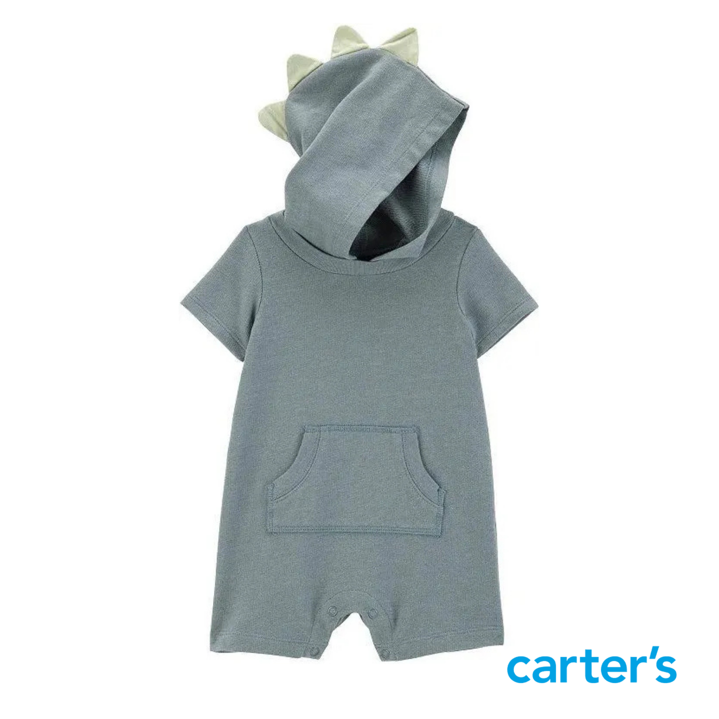 Romper Verde Unicolor con Capucha (Cresta Dino)