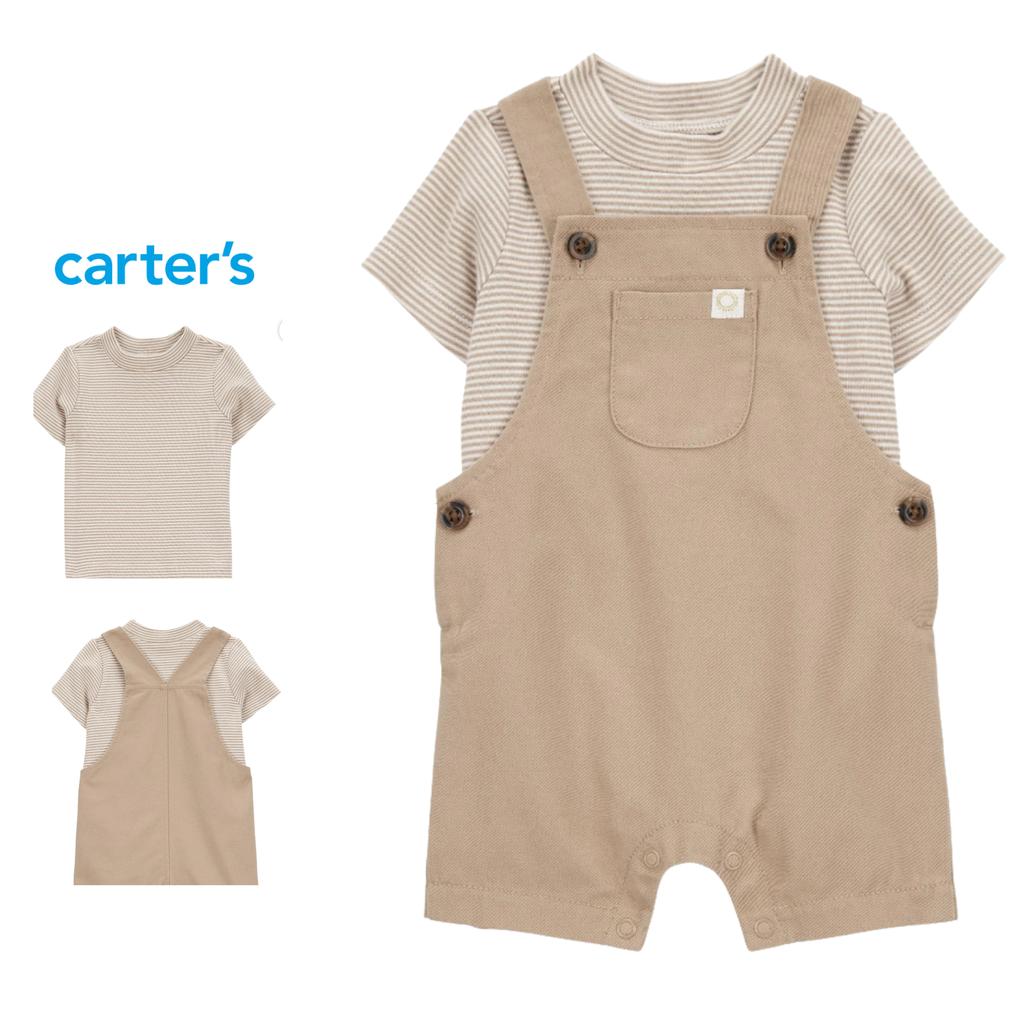 Braga Marrón con Franela de Rayas