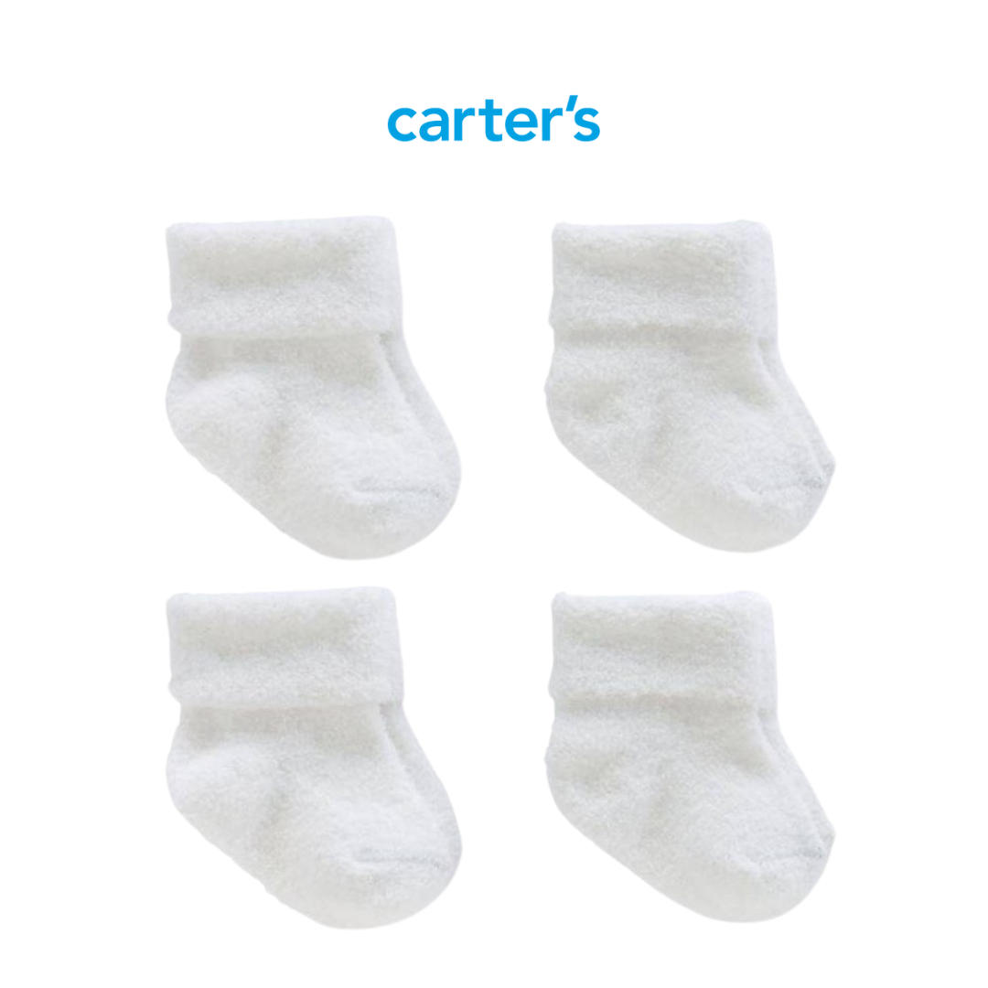 Set de 4 Pares de Medias Blancas (0-3M)