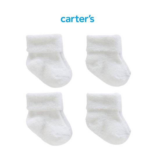 Set de 4 Pares de Medias Blancas (0-3M)
