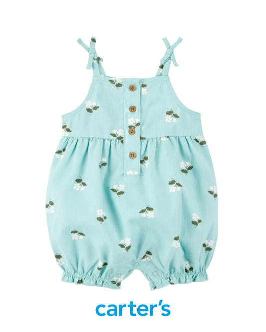 Romper Verde Azulado Floral