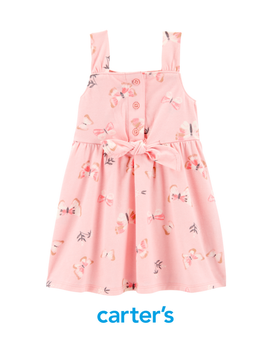 Vestido Rosado de Mariposas