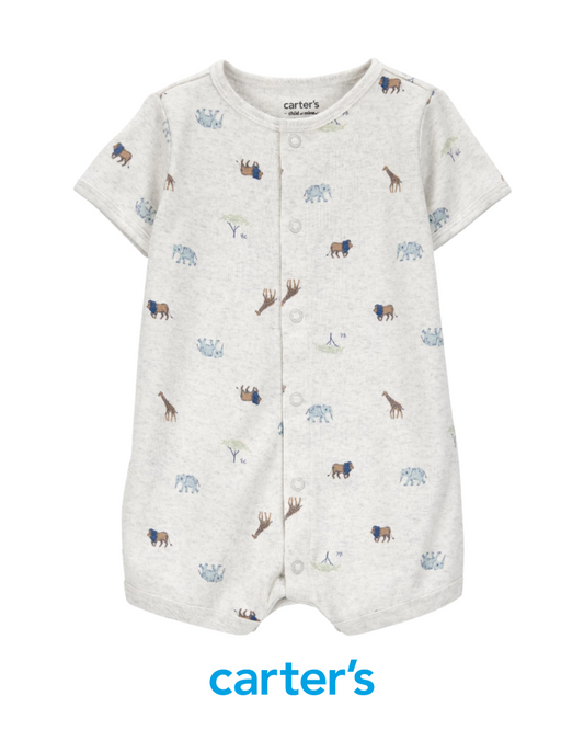 Romper Gris de Animales Safari