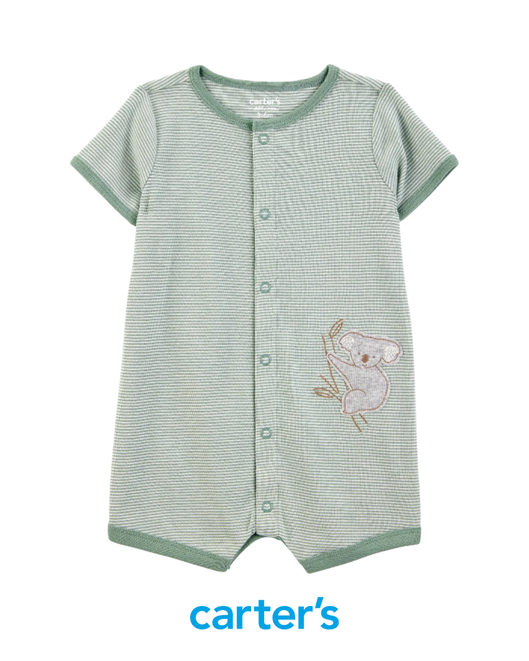 Romper Verde De Rayas Con Koala