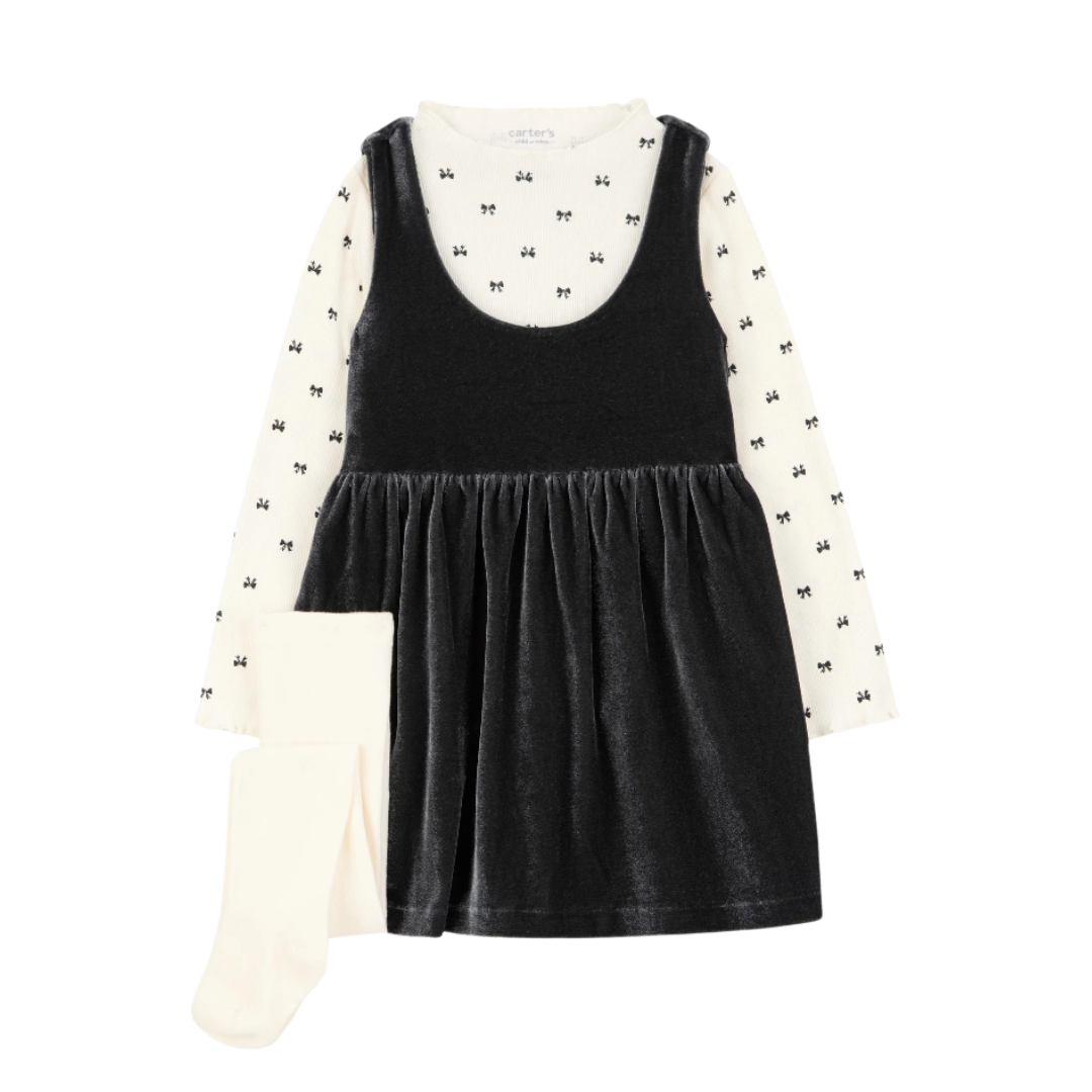 Jumper con Sweater de Lazos con Medias Pantys