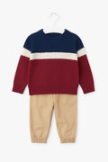 Sweater Tejido con Pantalón Khaki