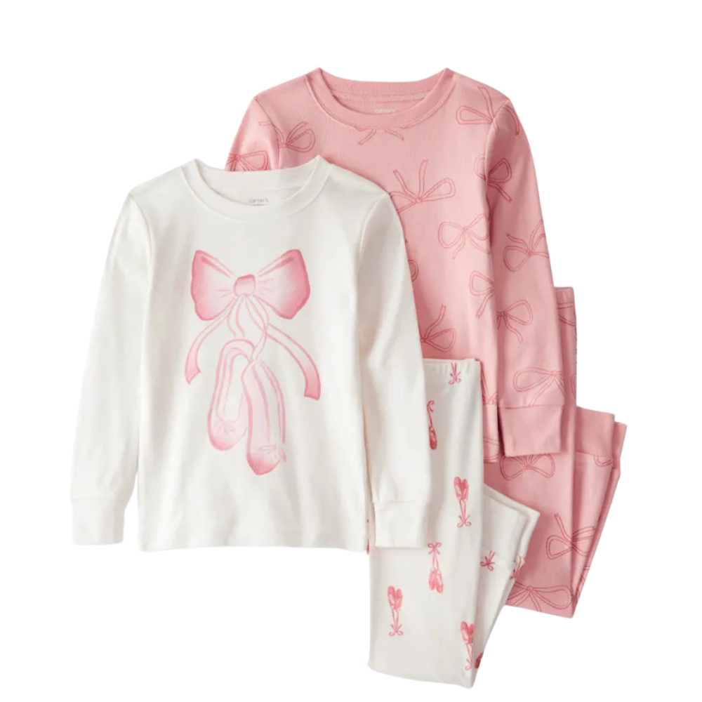 Set de 2 Pijamas de Dos Piezas de Lazos
