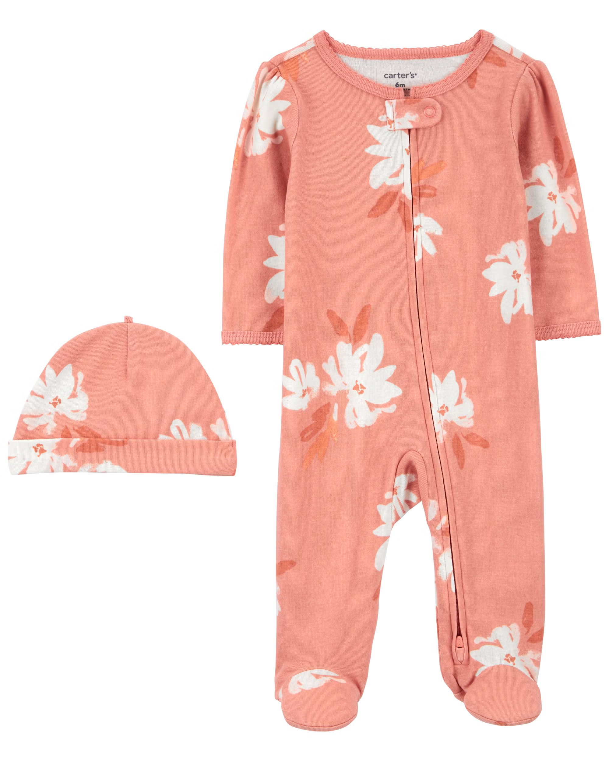 Pijama Floral con Gorrito