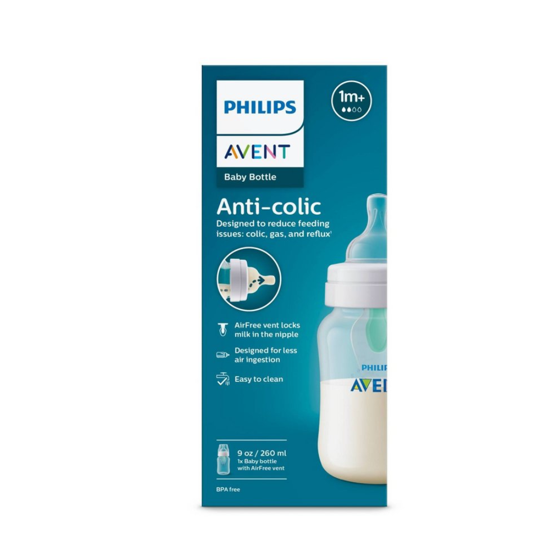 Tetero Avent 9oz Anticólicos