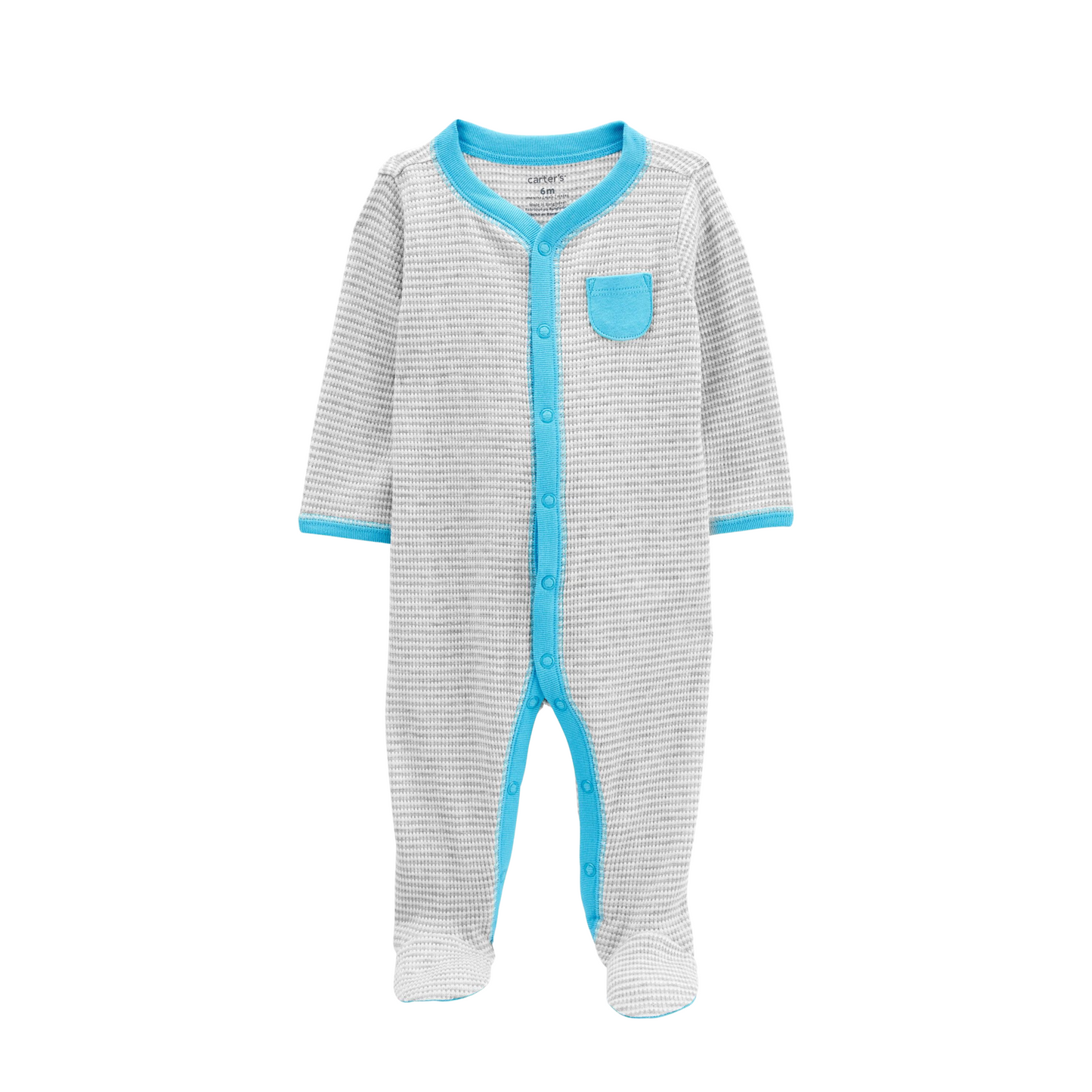 Pijama Gris con Azul