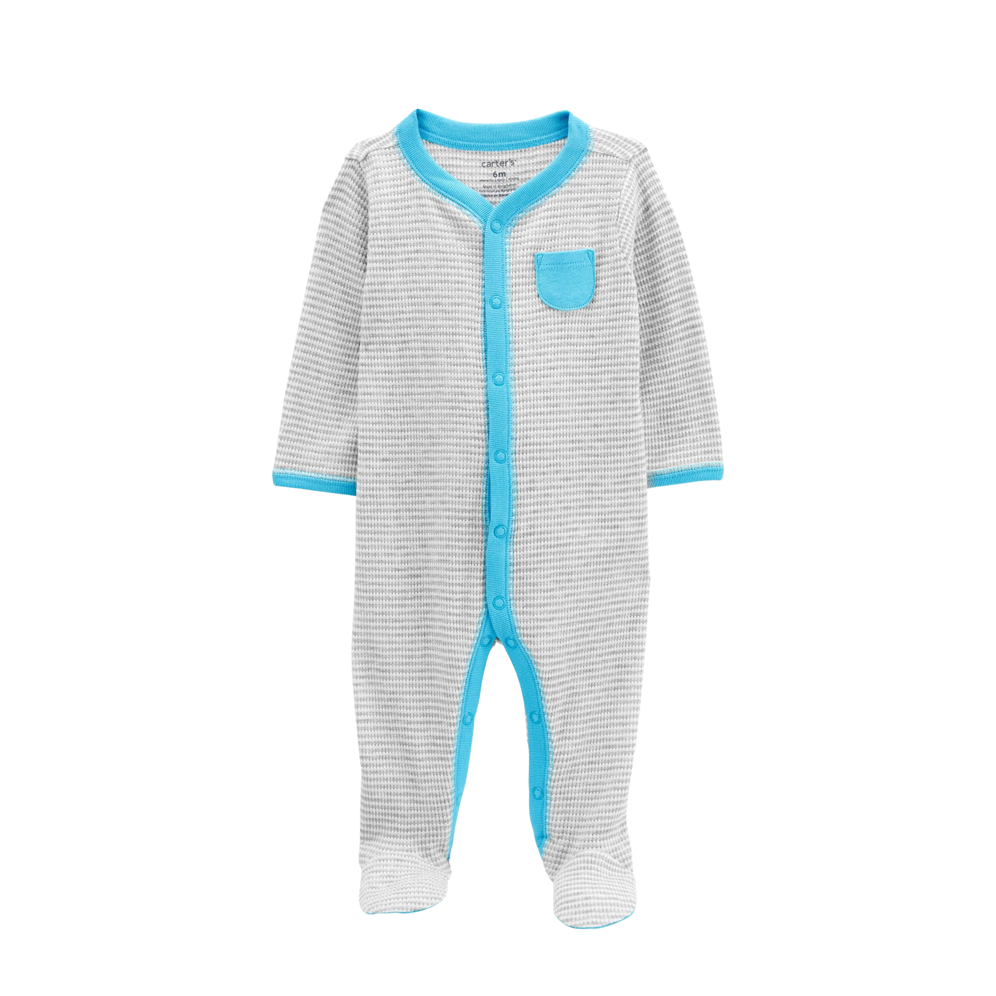 Pijama Gris con Azul*