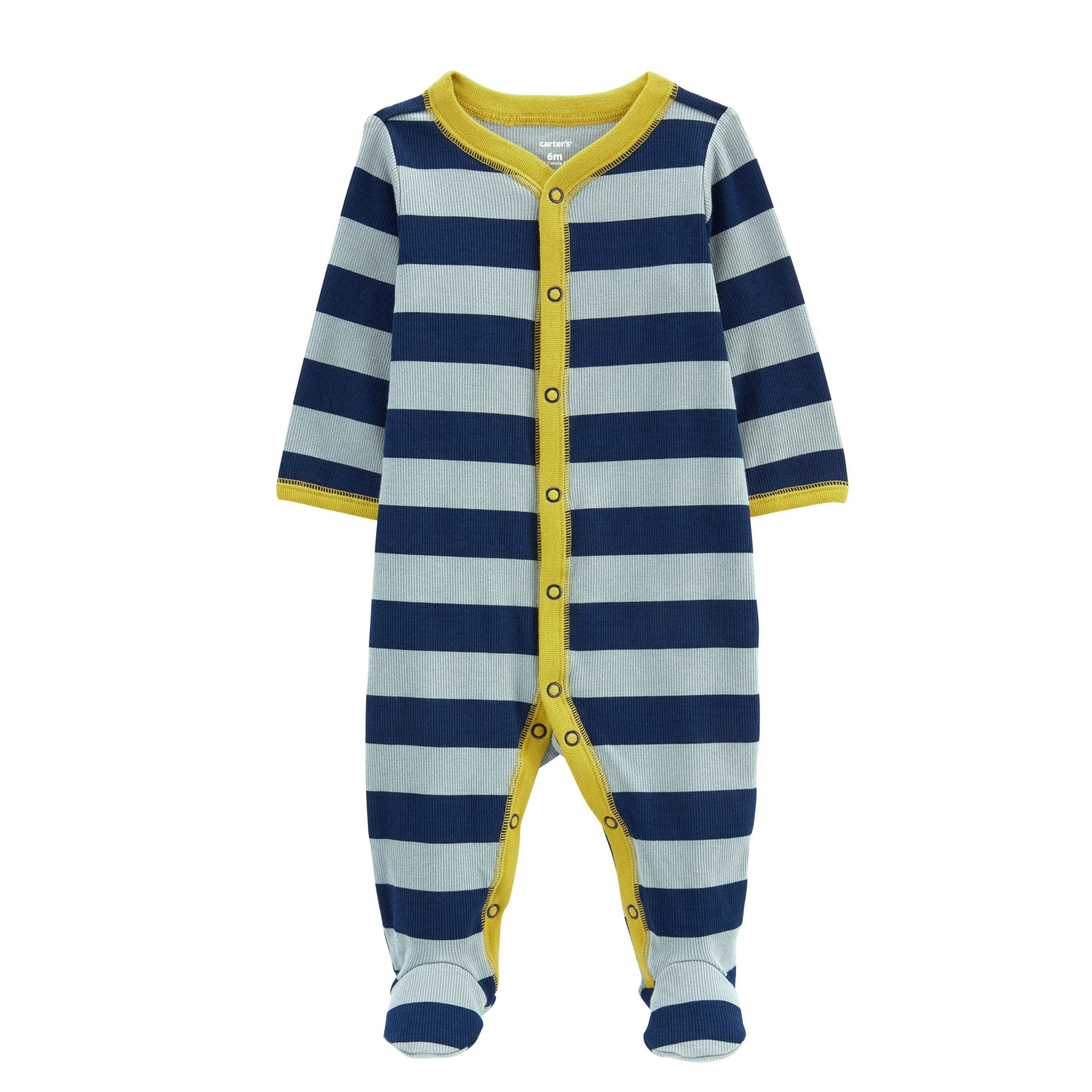 Pijama de Rayas Azul Claro y Marino