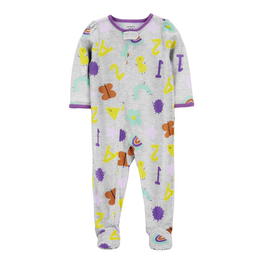 Pijama Gris de Abecedario/Números