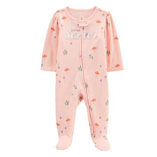 Pijama Rosada Floral "Little Sister"