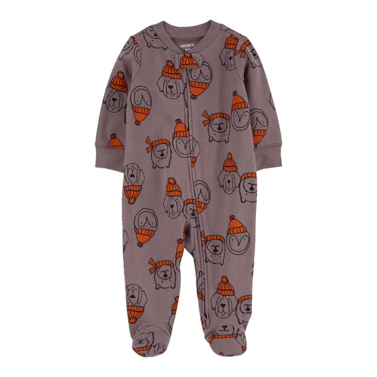 Pijama Marrón de Ositos/Perritos/Búhos