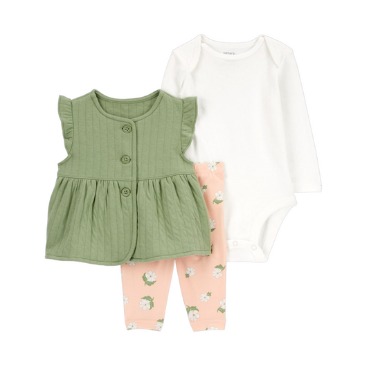 Set de 3 Piezas con Chaleco, Body y Leggins