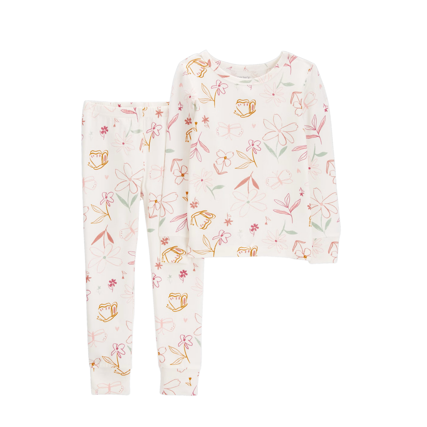 Pijama Marfil de Flores/Mariposas