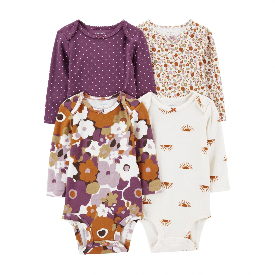 Set de 4 Bodis Morado Floral*