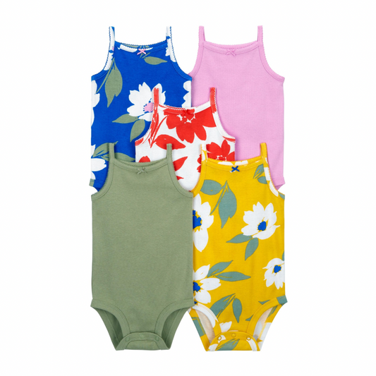 Set de 5 Bodis Florales Tipo Franelilla