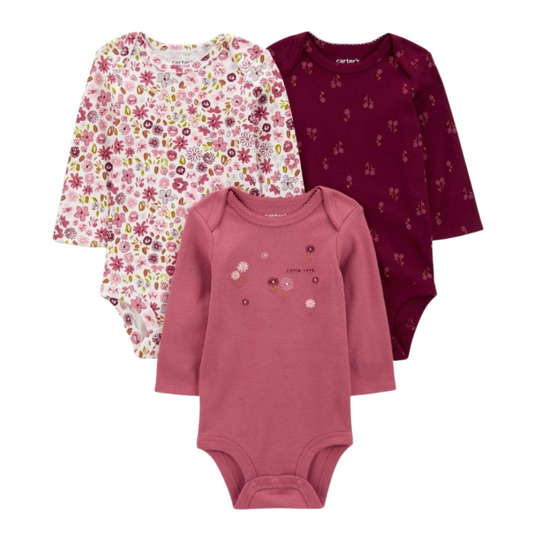 Set de 3 Bodis Florales Manga Larga