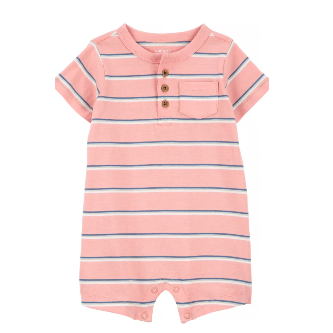 Romper Rosado de Rayas (Niño)*