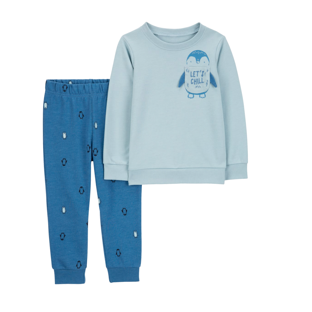 Conjunto Sweater y Jogger de Pingüino "Let's Chill"*