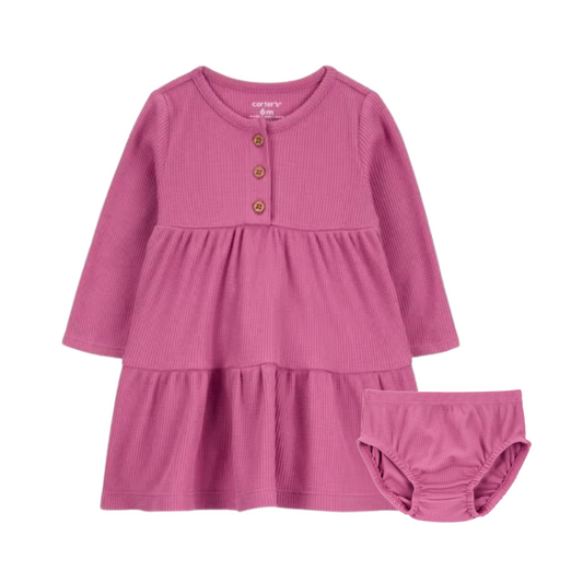 Vestido Rosado con Cubre Pañal