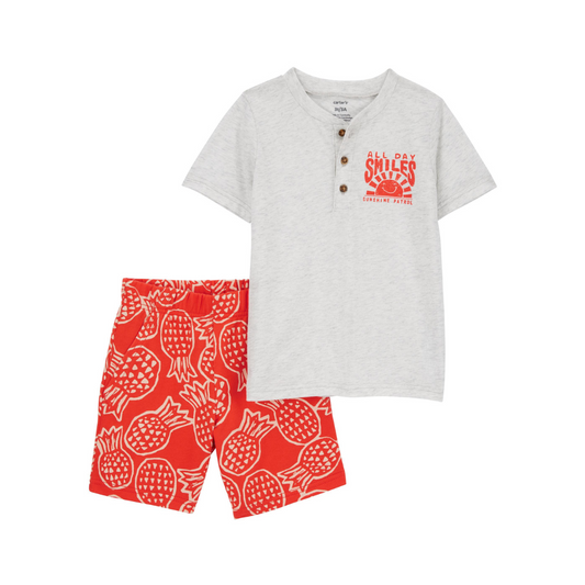 Conjunto de Dos Piezas con Short de Piñas