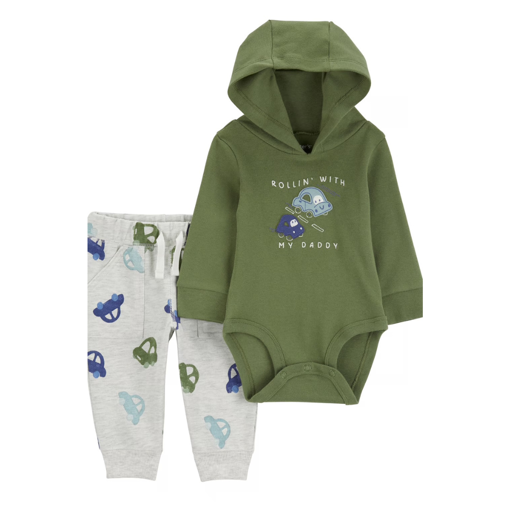 Conjunto con Capucha "Rollin' With My Daddy"