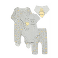 Set de 4 Piezas Gris de Winnie Pooh*