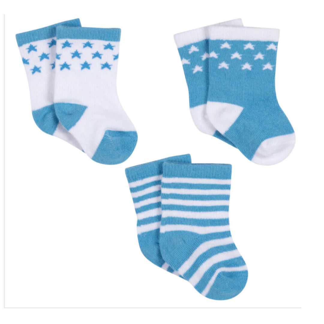 Set de 3 Pares de Medias Azules